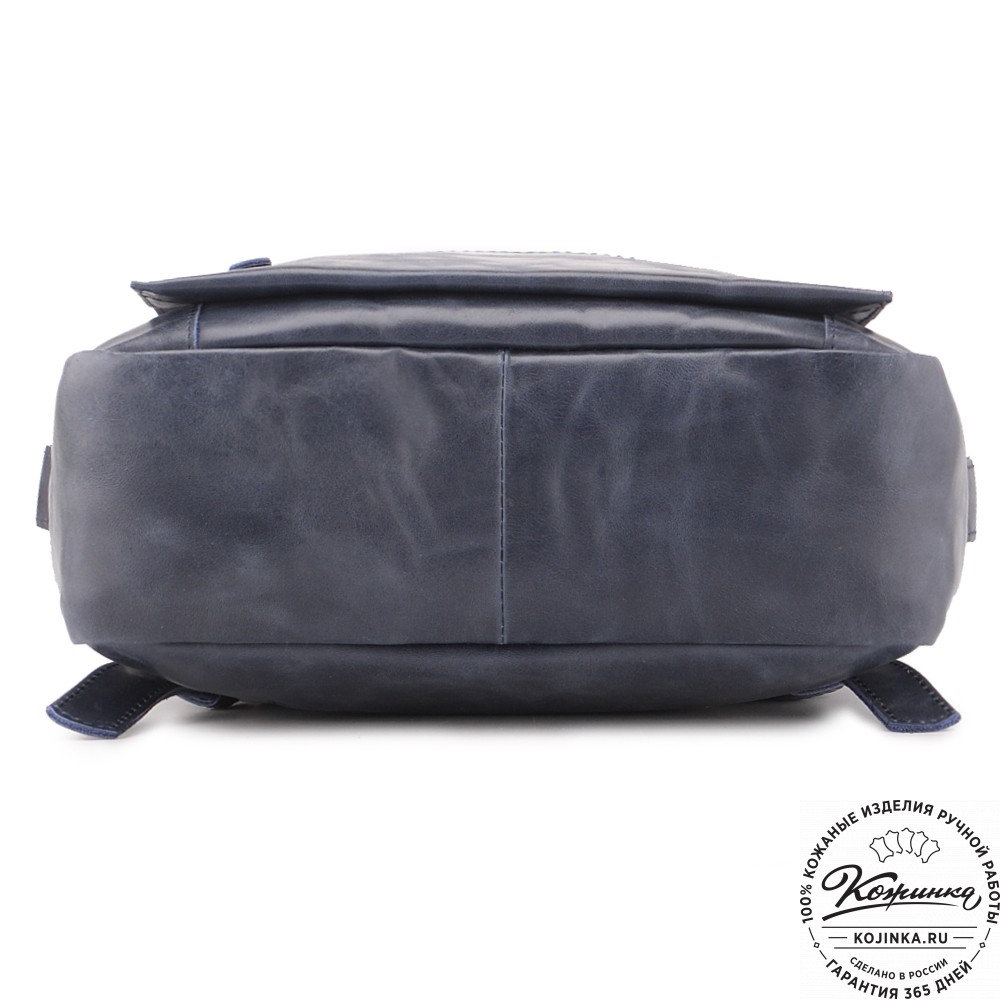 Женский кожаный рюкзак "Джессика" (синий антик)